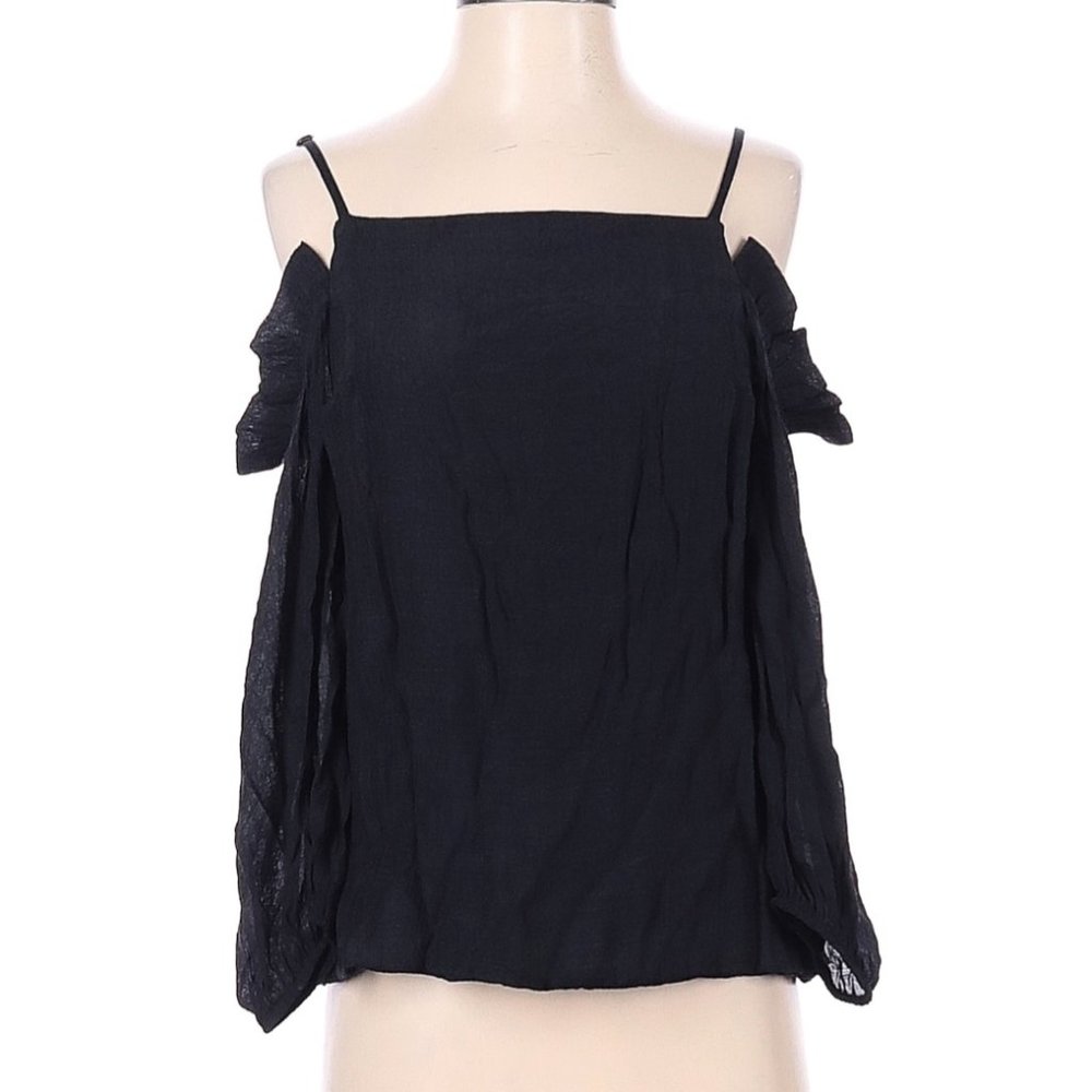 NWT - Cold Shouldered Black Blouse